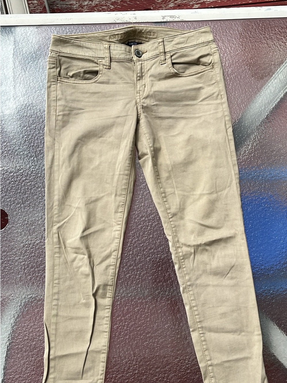 American Eagle Outfitters Skinny Jeans in Khaki